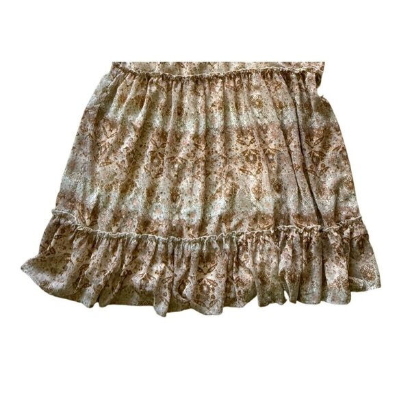 Versona Womens Floral Tiered Ruffle Hem Boho Dress XL Flowy Mini Countrycore NWT - Picture 3 of 7